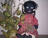Marabella Primitive Black Americana shelf sitter art rag doll original
