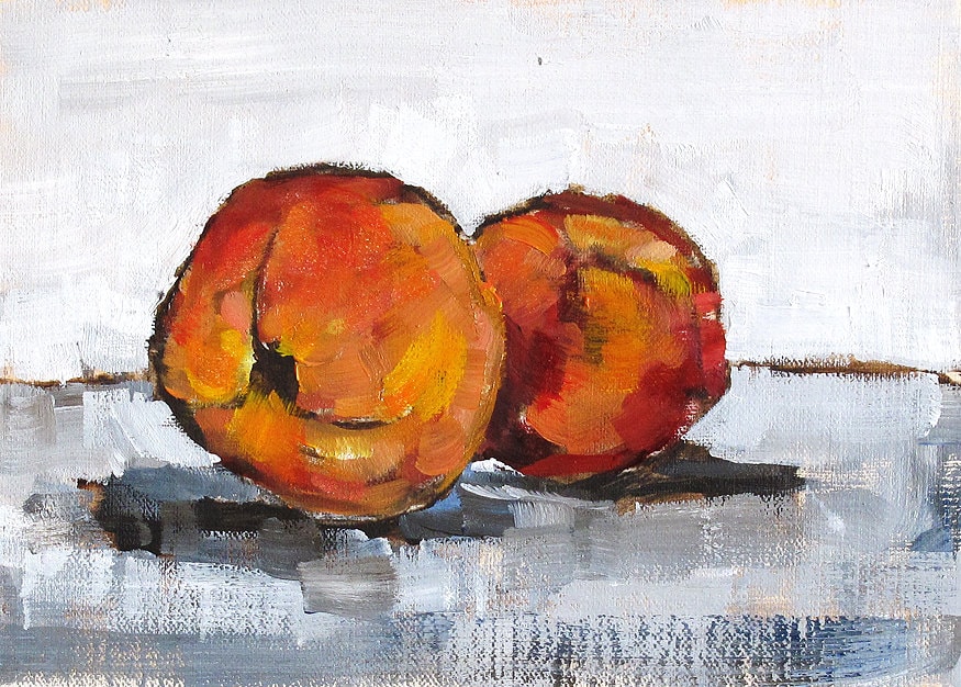 Still Life With Peaches Painting