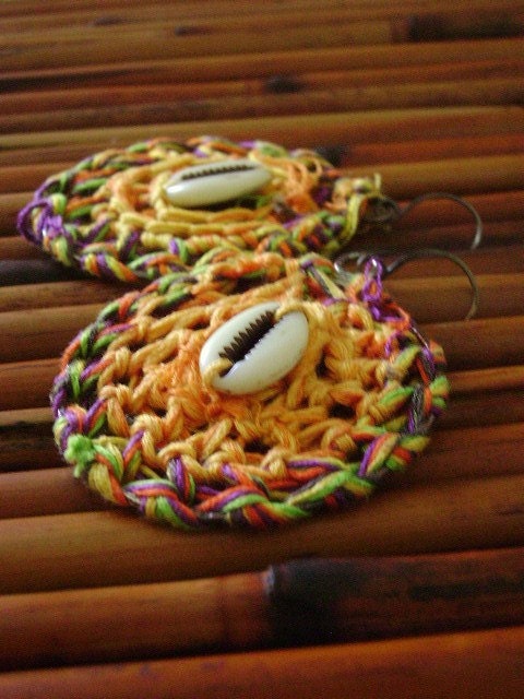 Carnival Crochet Hoop Earrings - Afrocentric