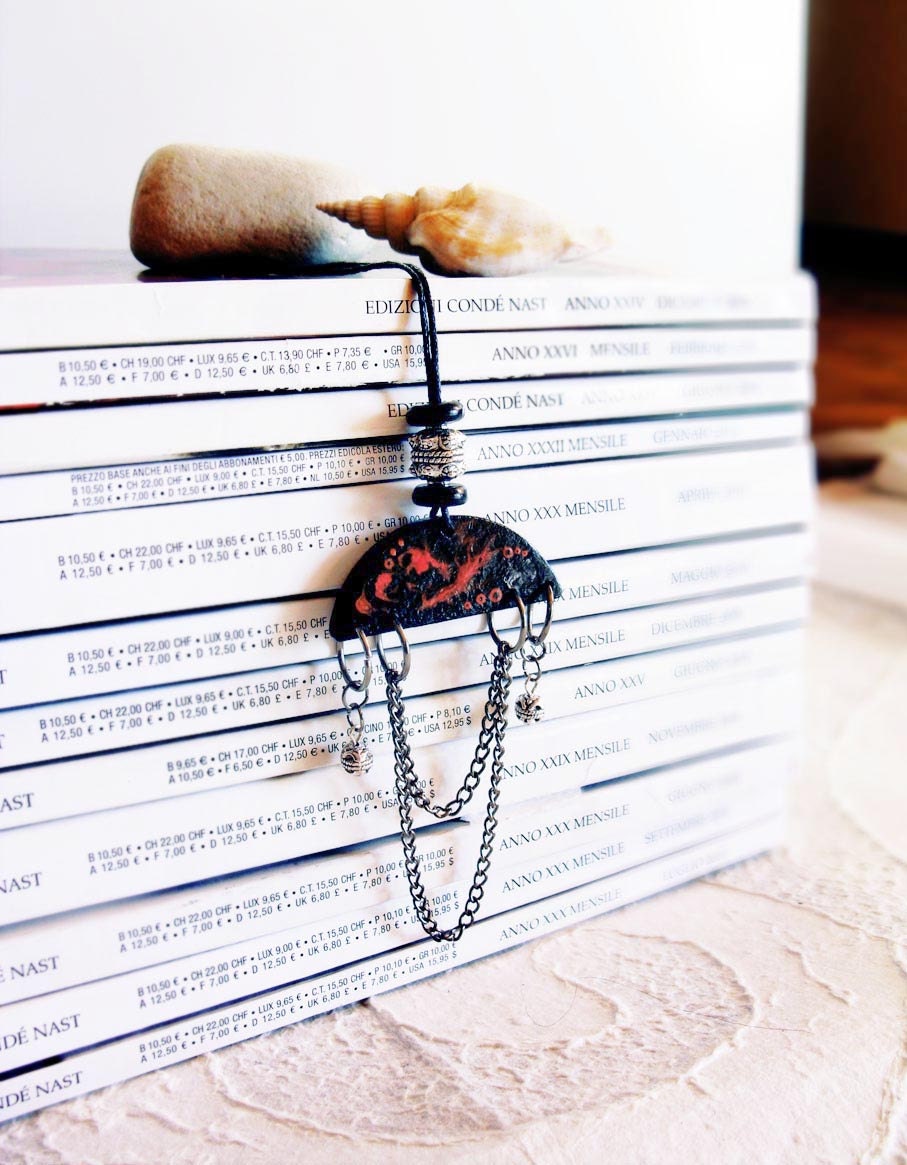 Necklace - Wooden Pendant - OOAK - Heart of Dragon