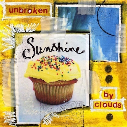 SUNSHINE Cupcake Mixed Media Art Collage Painting PRINT