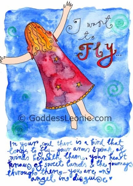 I want to fly: Art print