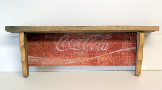 Vintage Wood Coca Cola Shelf by speckleddog on Etsy