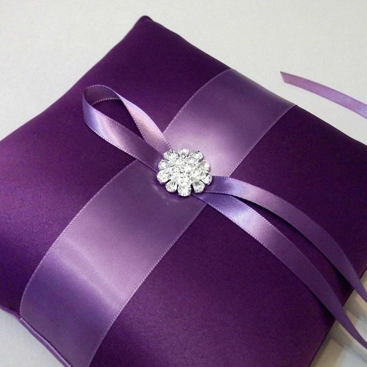 Mystic Purple and Amethyst  Ring Bearer Pillow