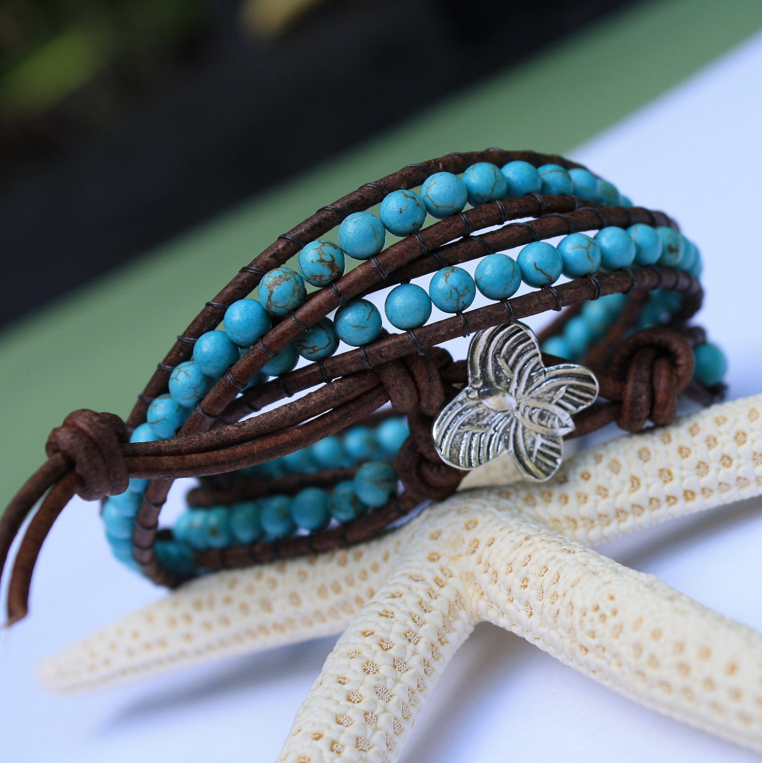 Turquoise Triple Wrap Bracelet Chan Luu Style by ChristineC - Jewellery ...
