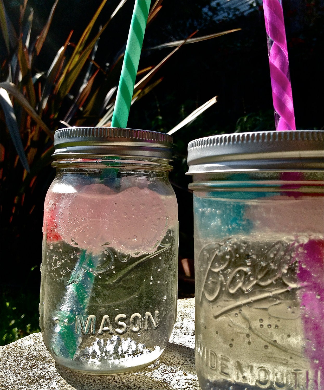 4 Mason Jar Tumbler Lids with Straws - Make your own eco Tumbler - Reusable Glass Tumbler - Mason Jar Lids - Mason Tumbler