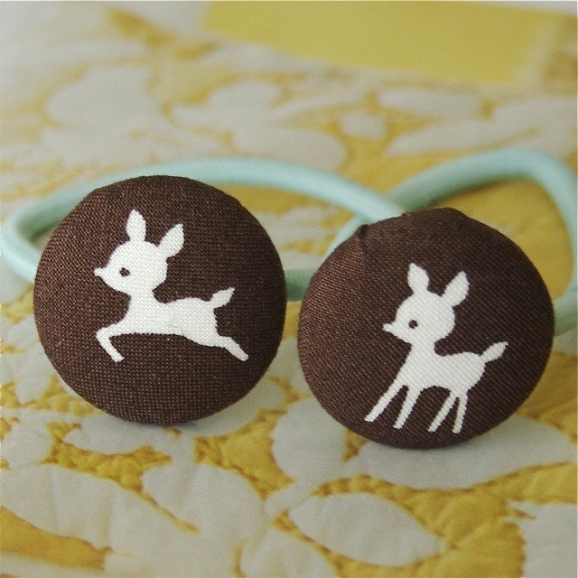 little brown deer ponytail holders