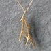 Double Branch Necklace in Gold Vermeil