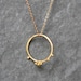 Small Beaded Circle Pendant in Gold Vermeil