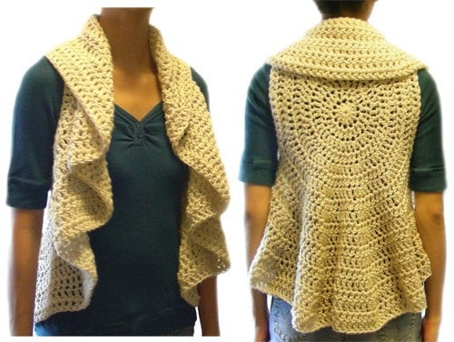 Bernat: Pattern Detail - Alpaca - Natural Vest (knit)
