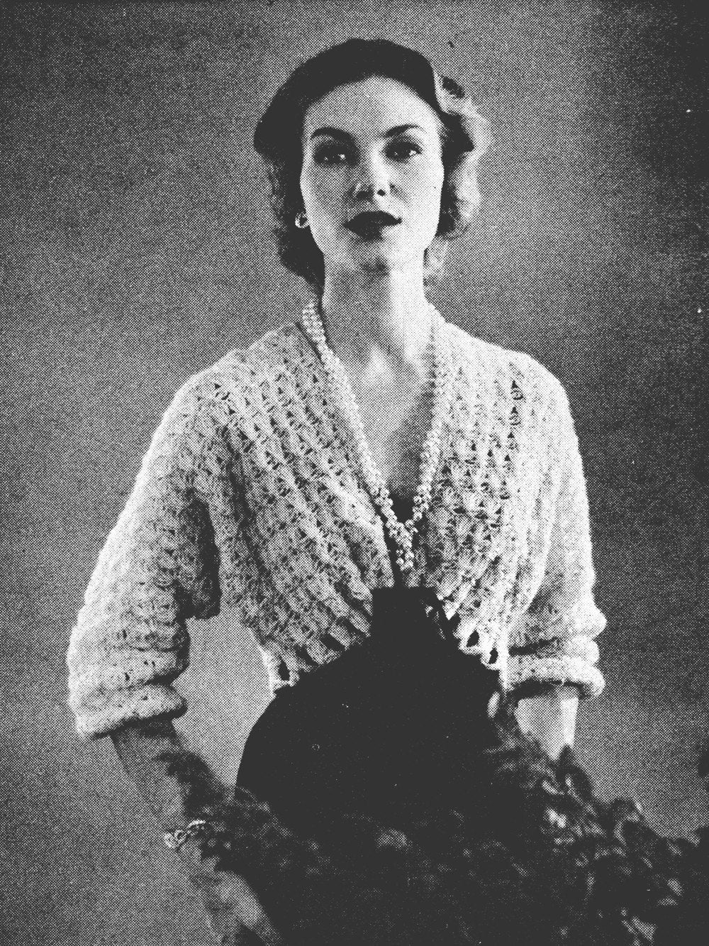 Bedjacket #2325 Vintage Knit Knitting Pattern Bed Jacket: unknown